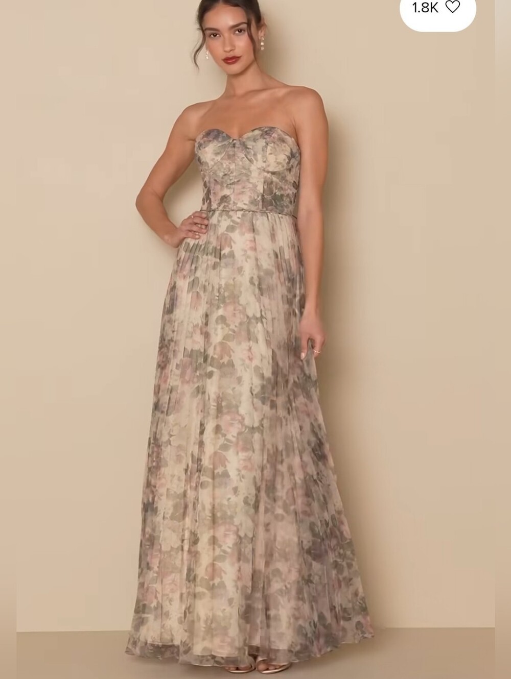 Most Beautiful Day Ivory Multi Floral Print Organza Maxi Dress